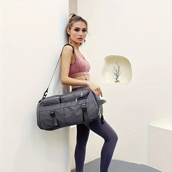 Travel Passions - Pink Portable Multifunctional Duffle Backpack main image 8